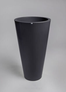 Donica Della 90 cm | stylowy antracyt