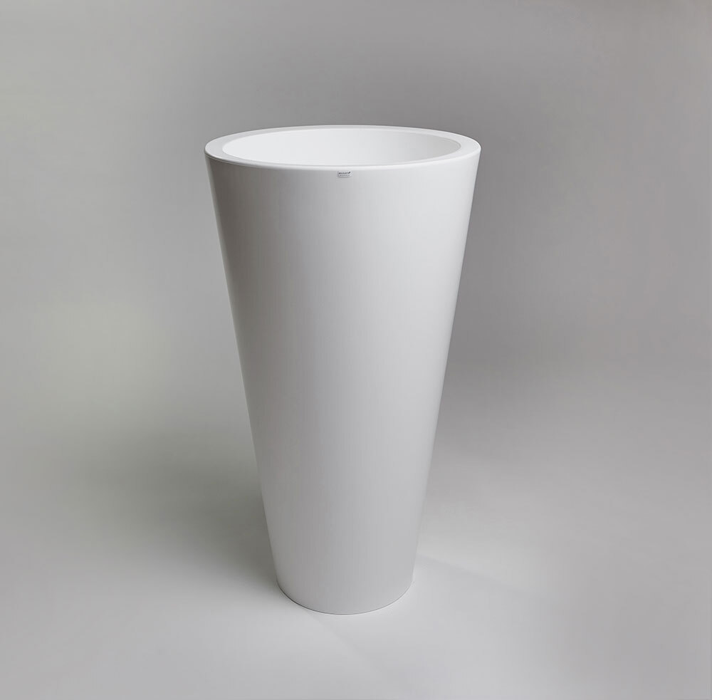 Donica Della 90 cm | krystaliczna biel