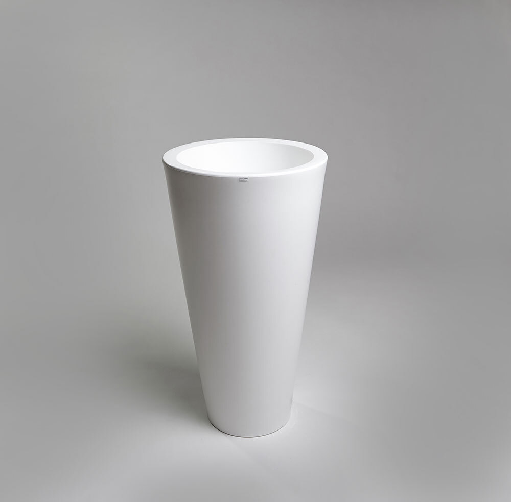 Donica Della 75 cm | krystaliczna biel